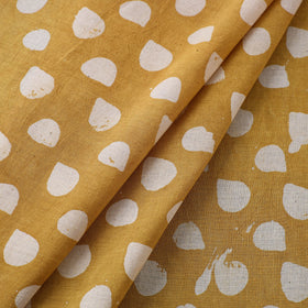 Yellow - pure cotton kutch batik print fabric 02