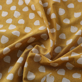 Yellow - pure cotton kutch batik print fabric 02