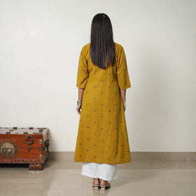 Buy Pure Cotton Straight Jacquard Kurta Online in India