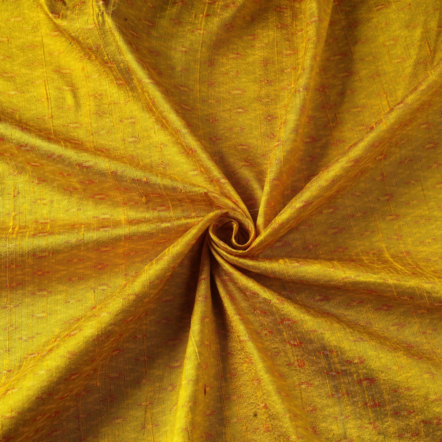 Yellow - pure handloom raw silk pochampally ikat fabric 09