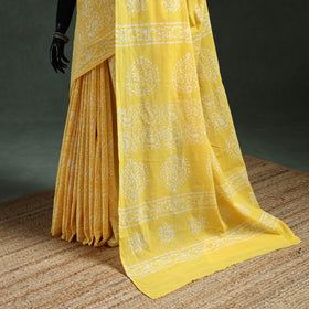 Pure mul cotton hand block batik print saree 51