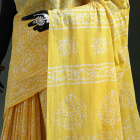 Pure mul cotton hand block batik print saree 51
