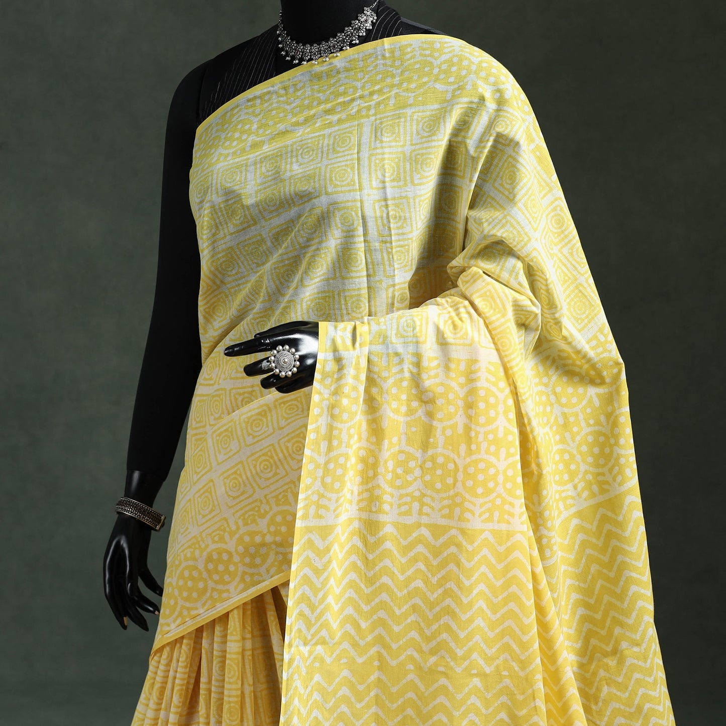 Pure mul cotton hand block batik print saree 58