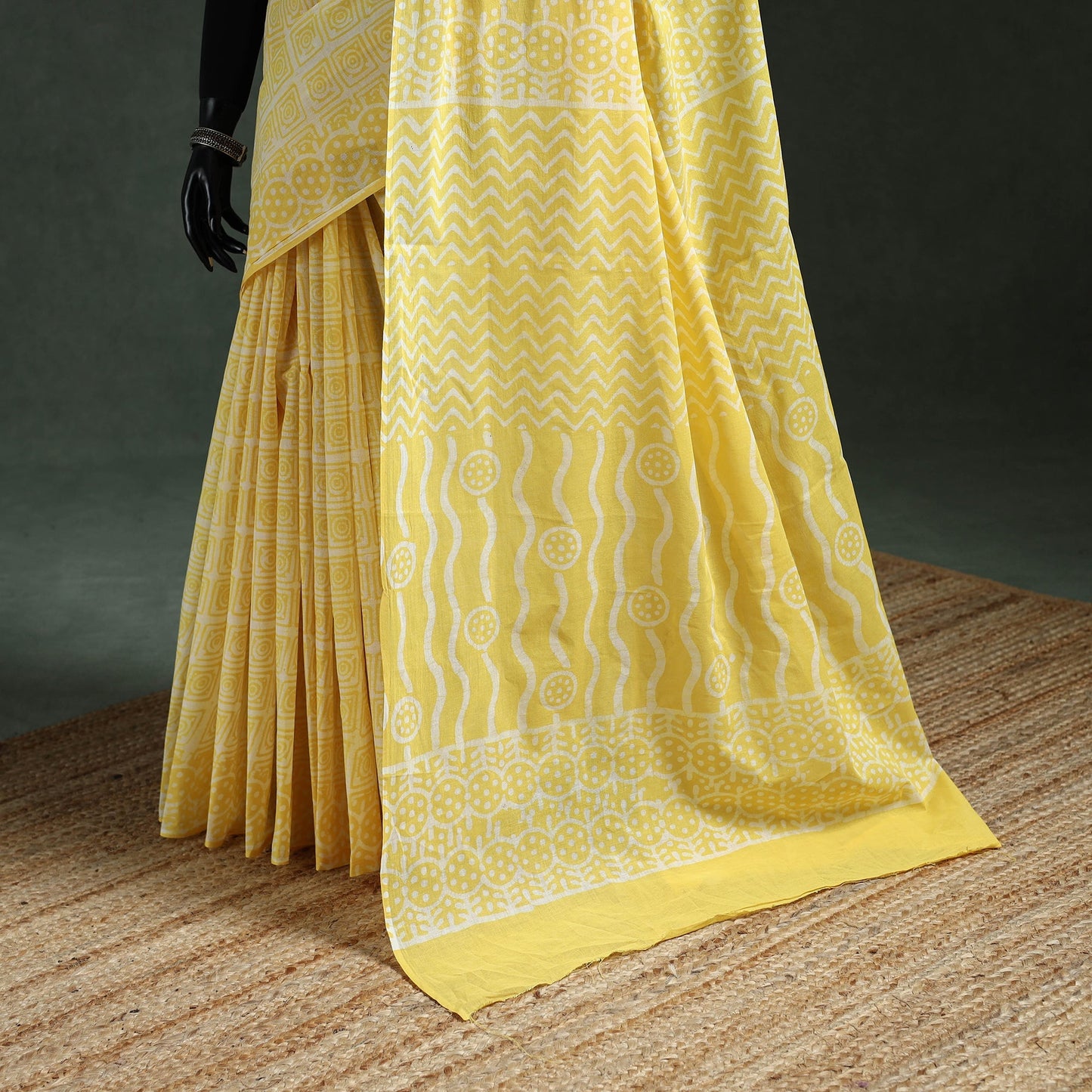 Pure mul cotton hand block batik print saree 58