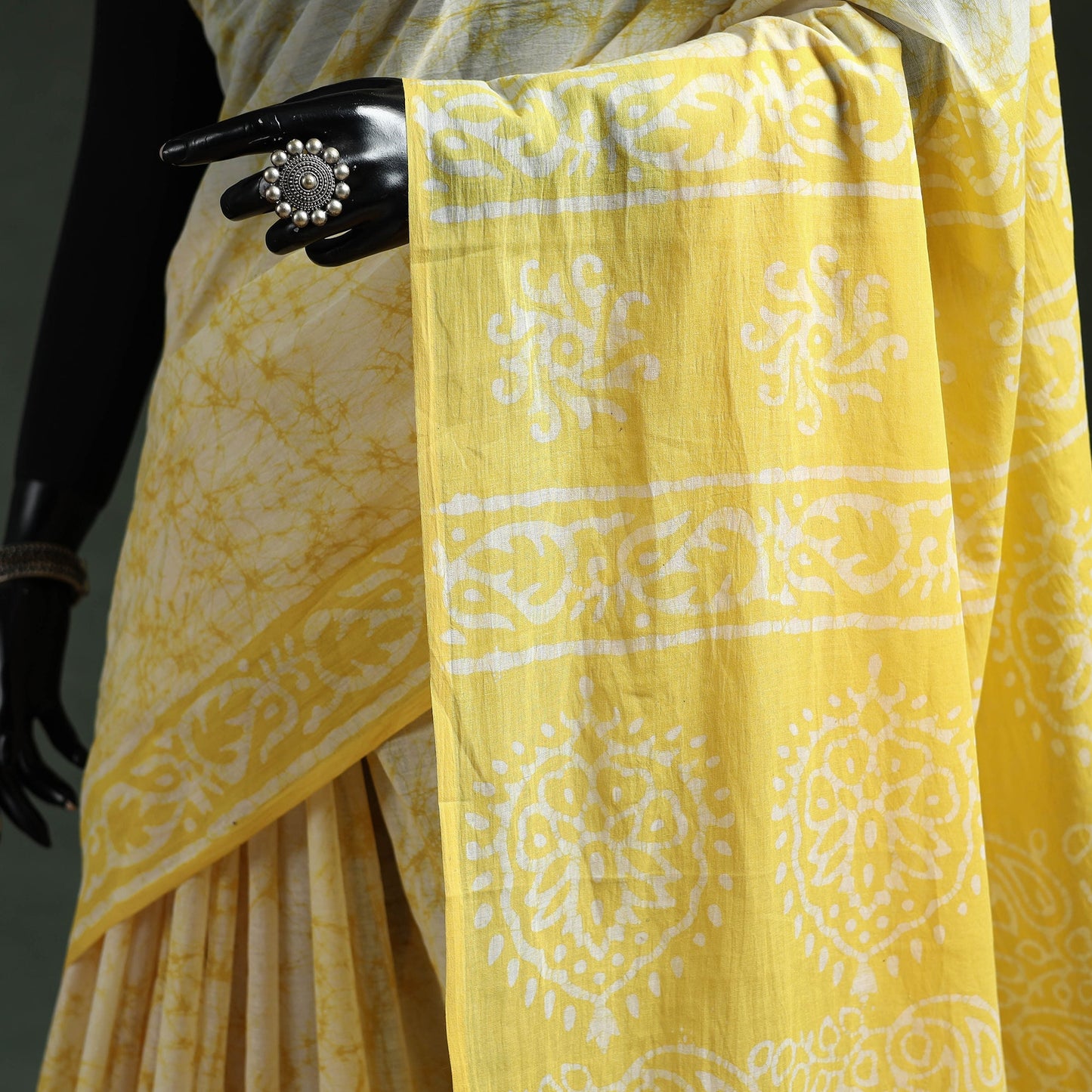Pure mul cotton hand block batik print saree 92