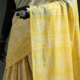 Pure mul cotton hand block batik print saree 92