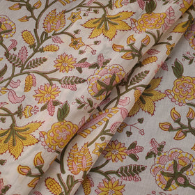 Pure mul cotton hand sanganeri fabric 06 - handcrafted