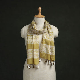Pure mul cotton kutch hand block batik print stole