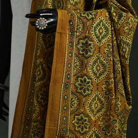 Yellow - pure mul cotton kutch hand block print natural