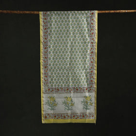 Pure wool hand block print sanganeri stole 05 - handcrafted