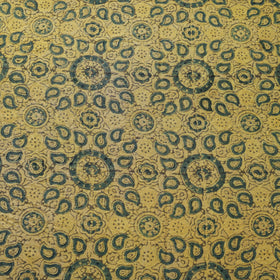 Yellow - pure wool handloom natural dyed fabric 12