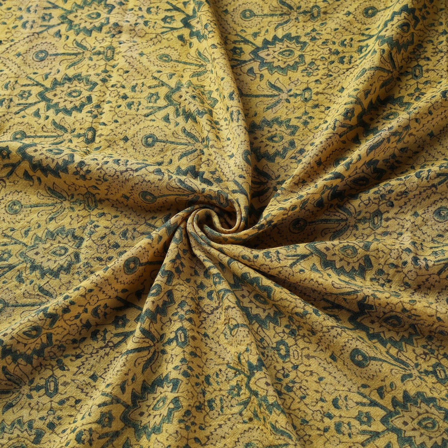 Yellow - pure wool handloom natural dyed fabric 07