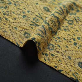 Yellow - pure wool handloom natural dyed fabric 07