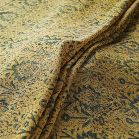 Yellow - pure wool handloom natural dyed fabric 07