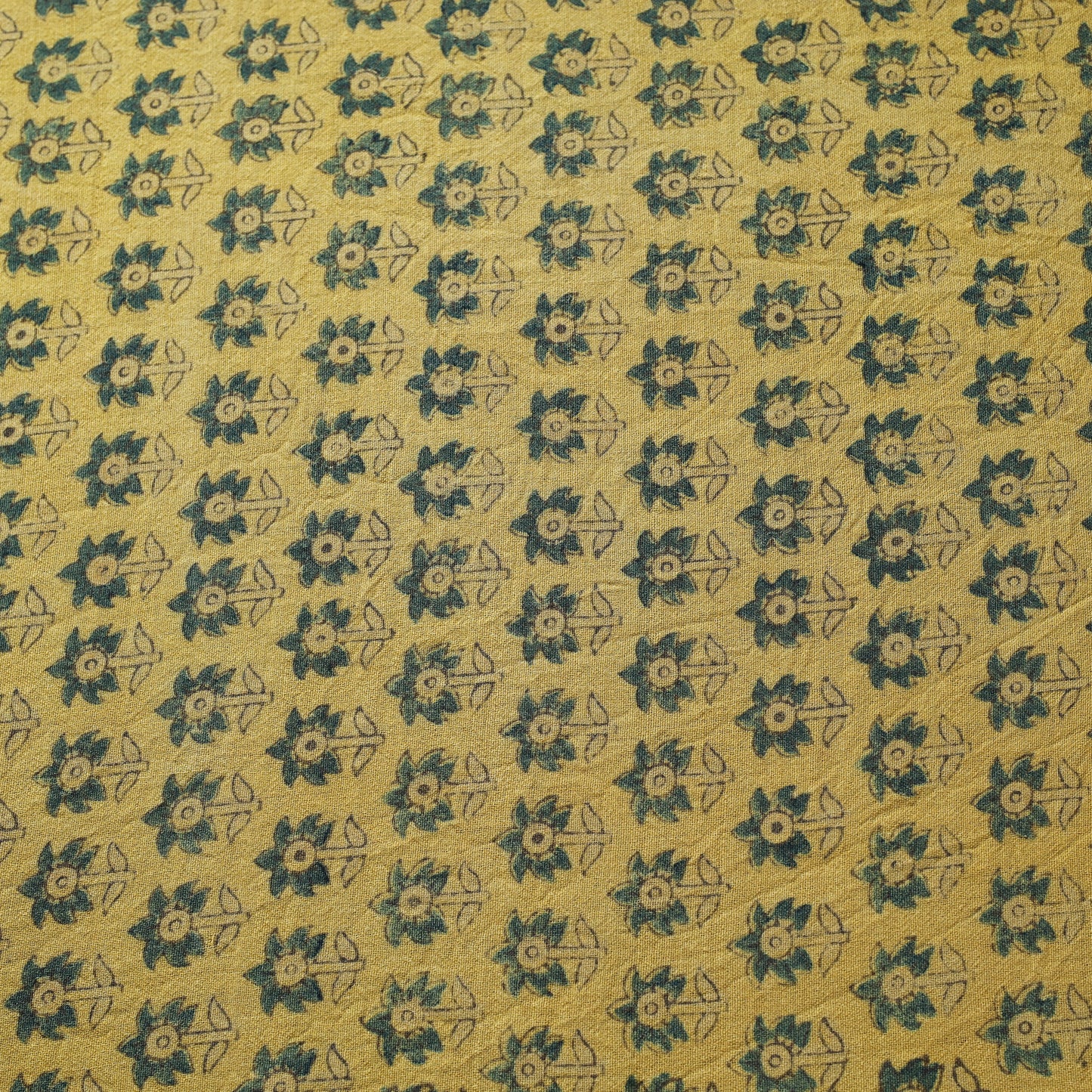 Yellow - pure wool handloom natural dyed fabric 21