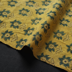 Yellow - pure wool handloom natural dyed fabric 21