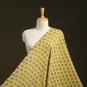 Yellow - pure wool handloom natural dyed fabric 21