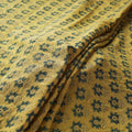 Yellow - pure wool handloom natural dyed fabric 21