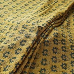 Yellow - pure wool handloom natural dyed fabric 21