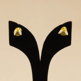 Quirklets handpainted clay stud earrings 52 - handcrafted