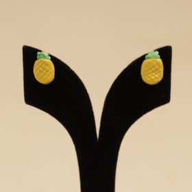 Quirklets handpainted clay stud earrings 48 - handcrafted