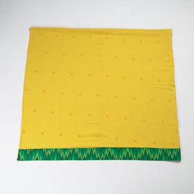 Yellow - rangoli bengal jamdani buti blouse piece with ikat