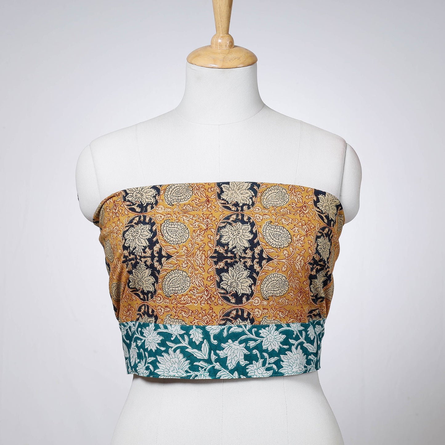 Buy Rangoli Kalamkari Block Printed Cotton Blouse Piece 