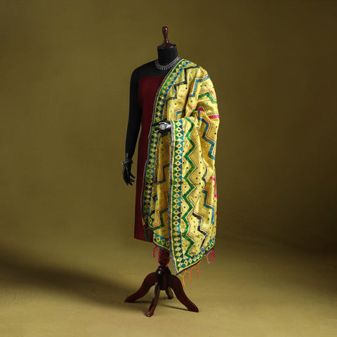 Ranihati chanderi silk zig zag hand embroidery dupatta 19
