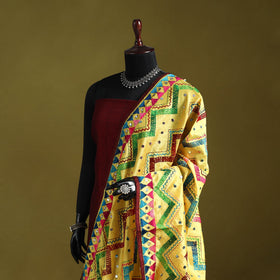 Ranihati chanderi silk zig zag hand embroidery dupatta 42