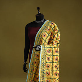 Ranihati chapa work chanderi silk hand embroidery dupatta