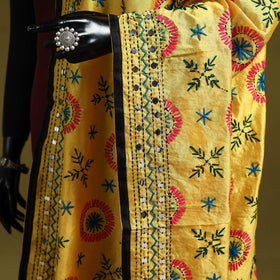 Ranihati chapa work chanderi silk hand embroidery dupatta