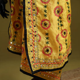 Ranihati chapa work chanderi silk hand embroidery dupatta