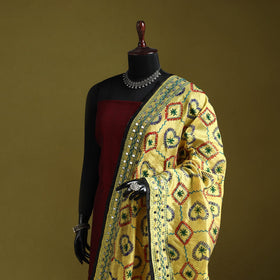 Ranihati chapa work chanderi silk hand embroidery dupatta
