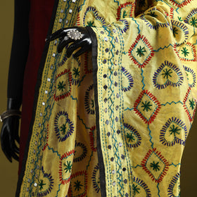Ranihati chapa work chanderi silk hand embroidery dupatta
