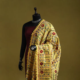 Ranihati chapa work chanderi silk hand embroidery dupatta