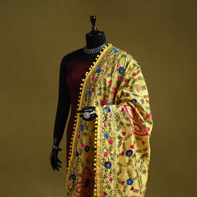 Ranihati chapa work chanderi silk hand embroidery dupatta