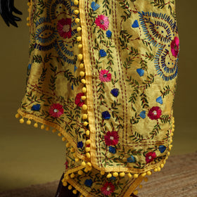 Ranihati chapa work chanderi silk hand embroidery dupatta