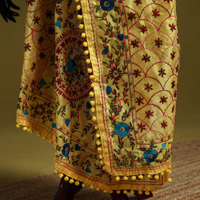 Ranihati chapa work chanderi silk hand embroidery dupatta