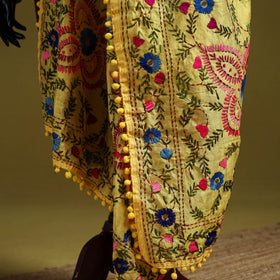 Ranihati chapa work chanderi silk hand embroidery dupatta