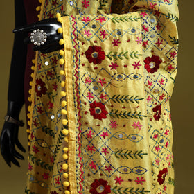 Ranihati chapa work chanderi silk hand embroidery dupatta