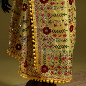 Ranihati chapa work chanderi silk hand embroidery dupatta