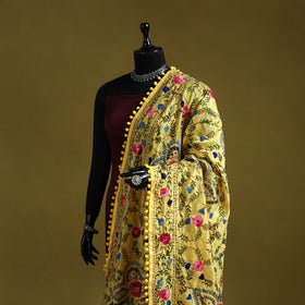 Ranihati chapa work chanderi silk hand embroidery dupatta