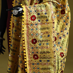 Ranihati chapa work chanderi silk hand embroidery dupatta