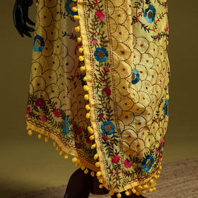 Ranihati chapa work chanderi silk hand embroidery dupatta