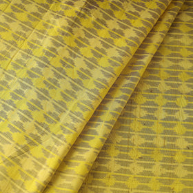 Yellow Raw Silk Handwoven Pochampally Double Ikat Fabric