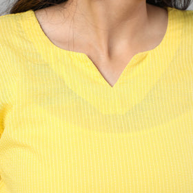  Running Stitch Cotton Long Kurta 