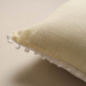 Running stitch plain cushion cover 61 - handcrafted