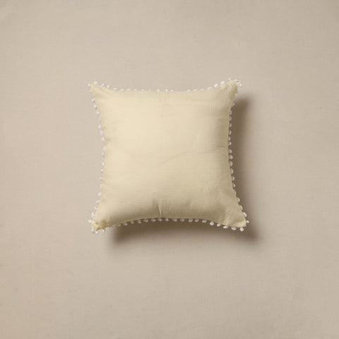 Running stitch plain cushion cover 61 - handcrafted
