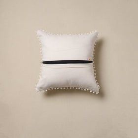Running stitch plain cushion cover 61 - handcrafted