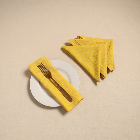 Running stitch table napkin (set of 4) 06 - handcrafted